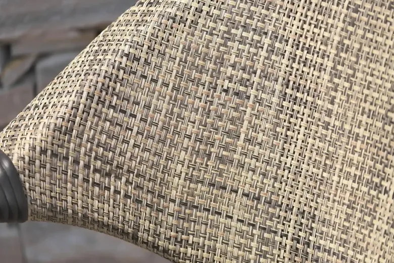 Fauteuil de jardin empilable en aluminium et textilène - marron