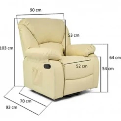 Fauteuil de relaxation massant Beige