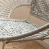 Fauteuil en corde de coton blanc
