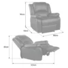 Fauteuil électrique inclinable cloud gris anthracite