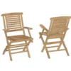 Fauteuils de jardin pliants en teck