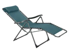 2 fauteuils de jardin relax silos bleu canard - hespéride