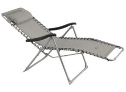 2 fauteuils de jardin relax silos gris - hespéride
