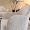Fauteuil tissu bouclette kanoa