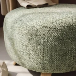 Fauteuil tissu vert