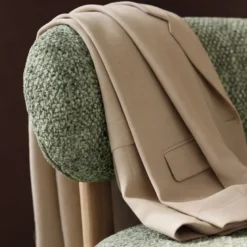 Fauteuil tissu vert