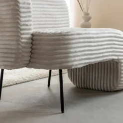 Fauteuil velours soléa