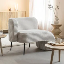 Fauteuil velours soléa