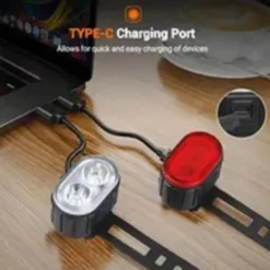 Feux avant et arrière rechargeables pour vélo trottinettes