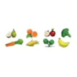 8 figurines fruits et légumes
