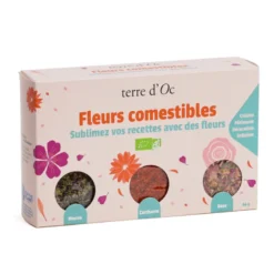 Fleurs comestibles bio pour cuisine, infusion et pâtisserie terre d'Oc
