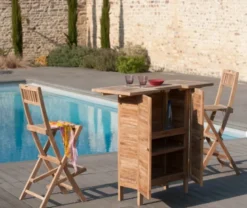 Fun - bar de jardin en bois teck