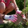 Gant de jardinage enfant rose, lison le papillon - rostaing - 6-8 ans