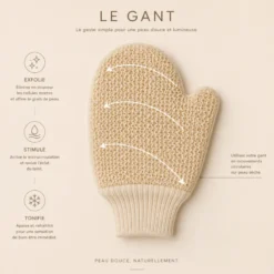 Gants de massage en crin