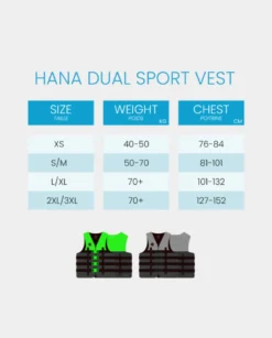 Gilet hana nylon vert l xl