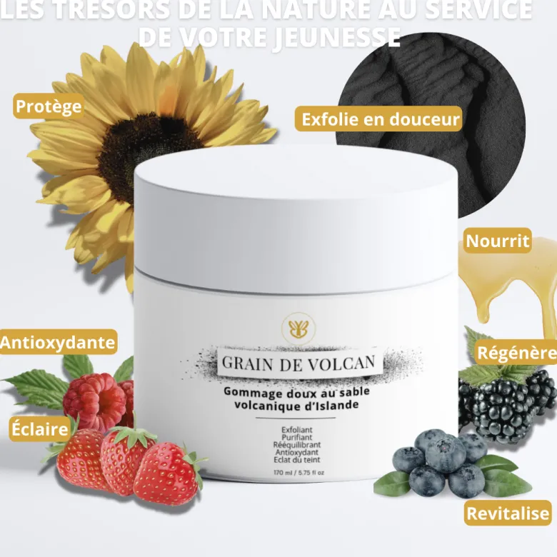 Gommage grain de volcan – peau douce & éclat retrouvés