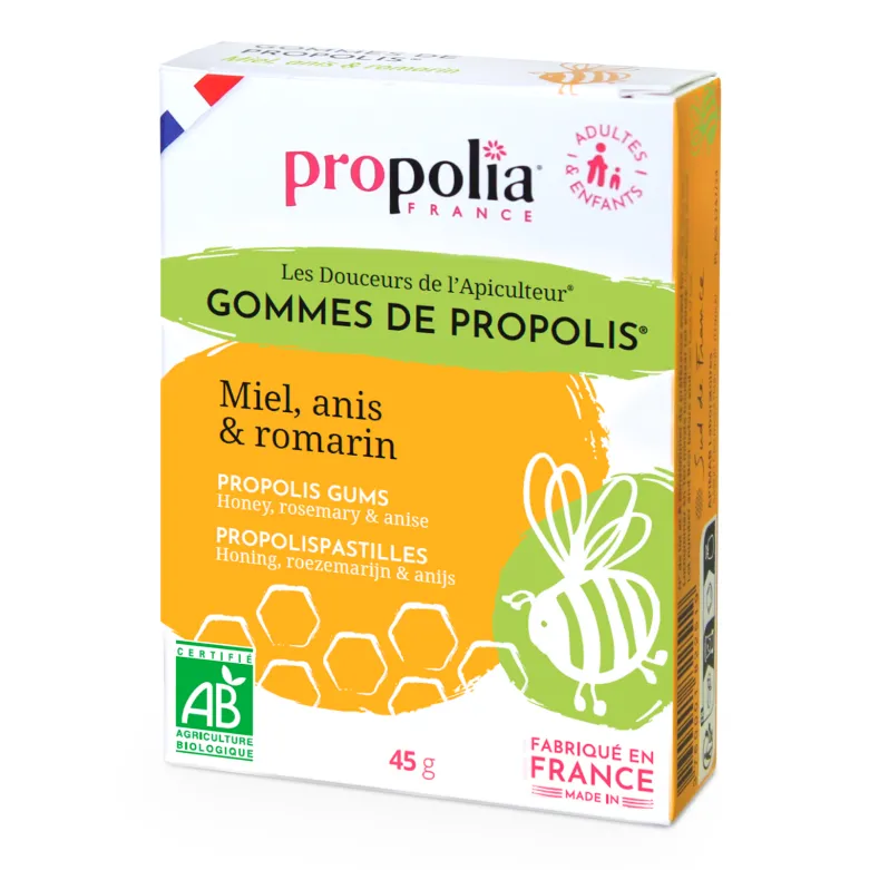 Gommes propolis, miel & anis bio