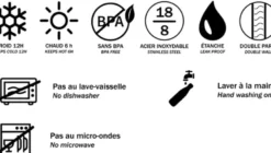 Gourde isotherme inox bleu 1 l, vert et bleu