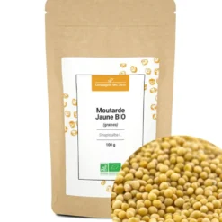 Graines de moutarde jaune bio - 100g - graines entières
