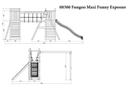 Grande aire de jeux en bois de pin fung