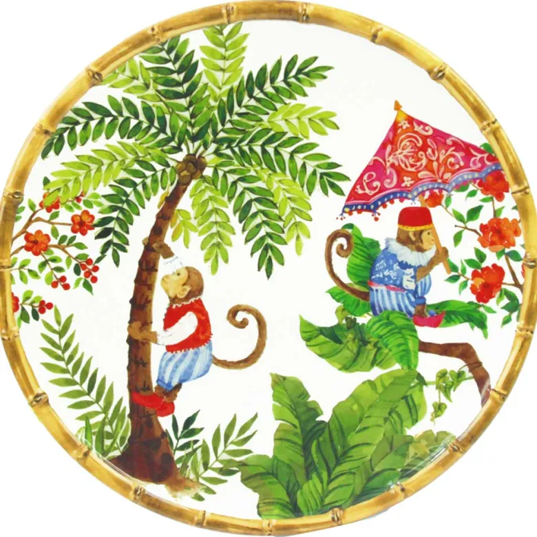 Grande assiette mélamine singes 28 cm