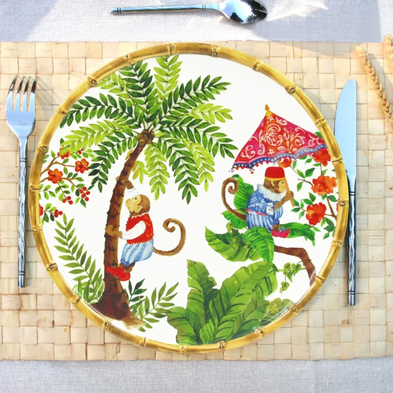 Grande assiette mélamine singes 28 cm