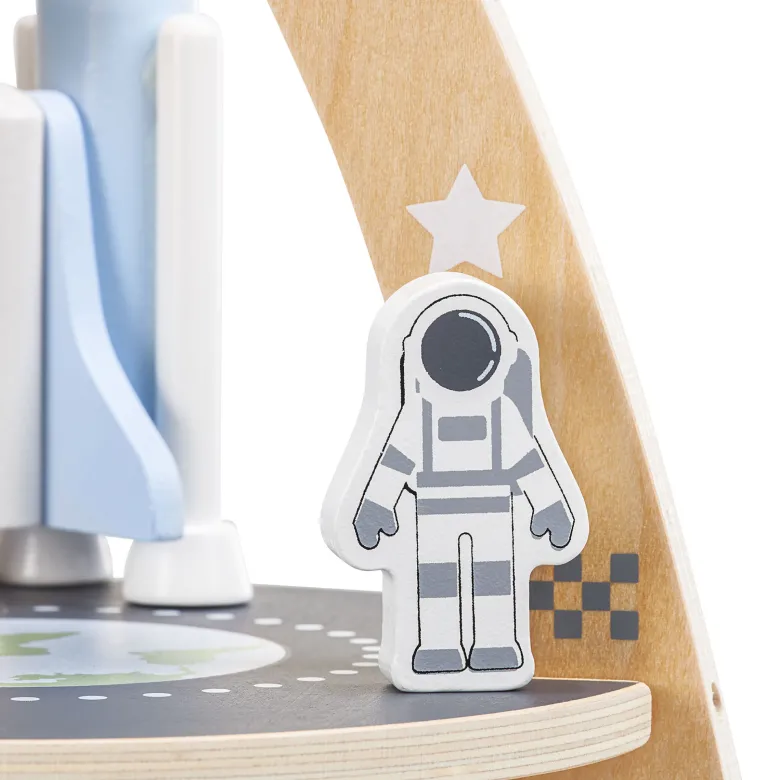 Grande fusée spatiale bois +accessoires