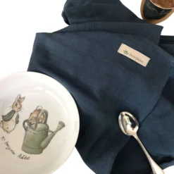 Grande serviette bleue indigo