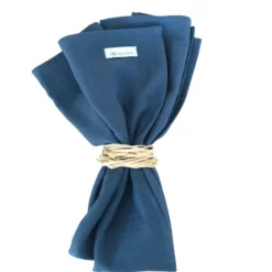 Grande serviette bleue indigo