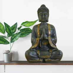 Grande statue bouddha méditation