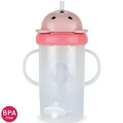Grande tasse anti fuite + paille le
