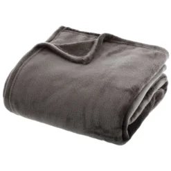 Grand plaid en flanelle uni - 180x130 cm