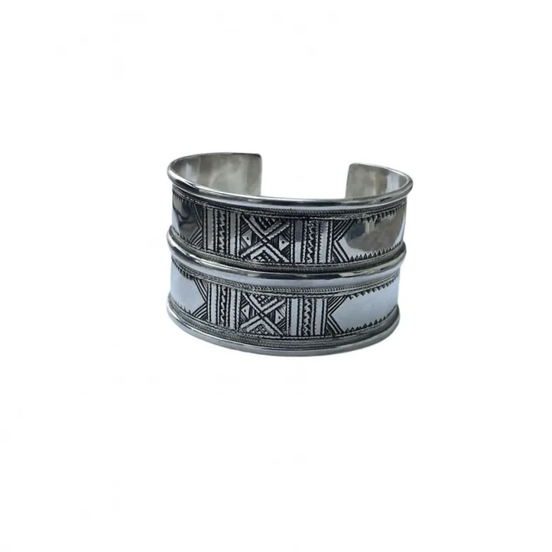 Gros bracelet touarg rigide double