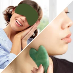 Guasha jade vert + masque yeux relaxant