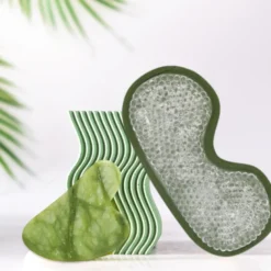 Guasha jade vert + masque yeux relaxant