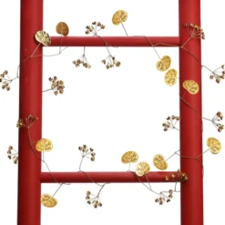 Guirlande fleurs et feuilles bronze