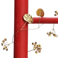 Guirlande fleurs et feuilles bronze