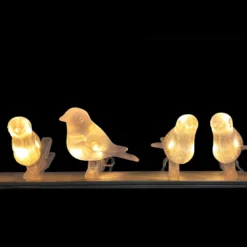 Guirlande solaire oiseaux lumineux 5 led déco jardin terrasse balcon