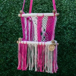 Hamac bébé macramé rosado