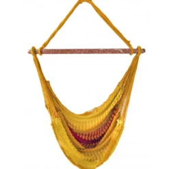 Hamac chaise filet jaune