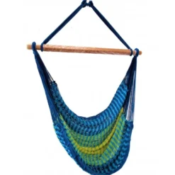 Hamac chaise filet vert bouteille