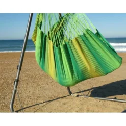 Hamac chaise soleil vert xxl support sol
