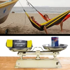 Hamac simple amazonas adventure hammock jaune et gris