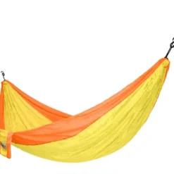 Hamac voyage double jaune
