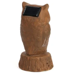 Hibou solaire détecteur de mouvement en céramique