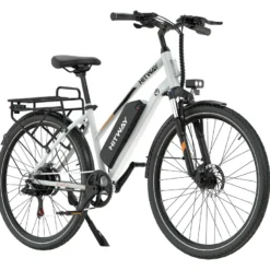 Hitway vélo électrique 28pc blanc avec panier