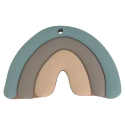 Hochet de dentition arc en ciel bleu