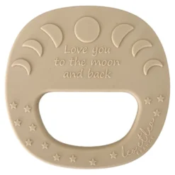 Hochet de dentition lune beige