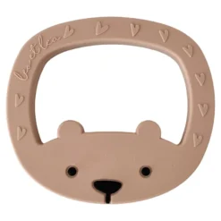 Hochet de dentition ours petit rose