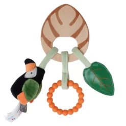 Hochet en bois jungle